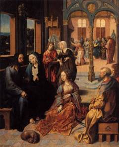Cornelis Engenbrechtsz: Christ in the House of Martha and Mary
