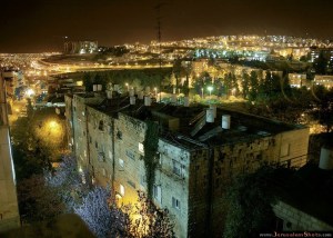 jersalem wall at night