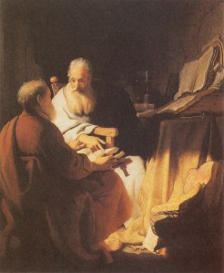 Rembrandt: Two Old Men Disputing (Saints Peter and Paul)
