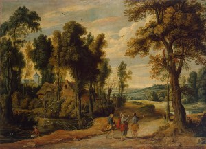 Jan Wildens: Landscape with Christ and his Disciples on the Road to Emmaus
