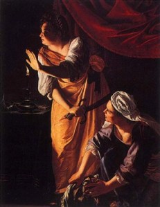 Artemisia Gentilischi: Judith and the Maid-servant with the head of Holofernes