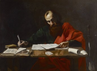 Attributed to Valentin de Boulogne: St. Paul Writing his Epistles