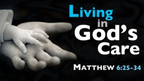 living in god's care - hands