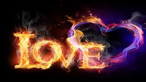 love heart afire