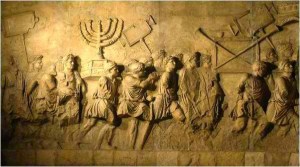 The symbols of Jewish worship carried off by conquerors